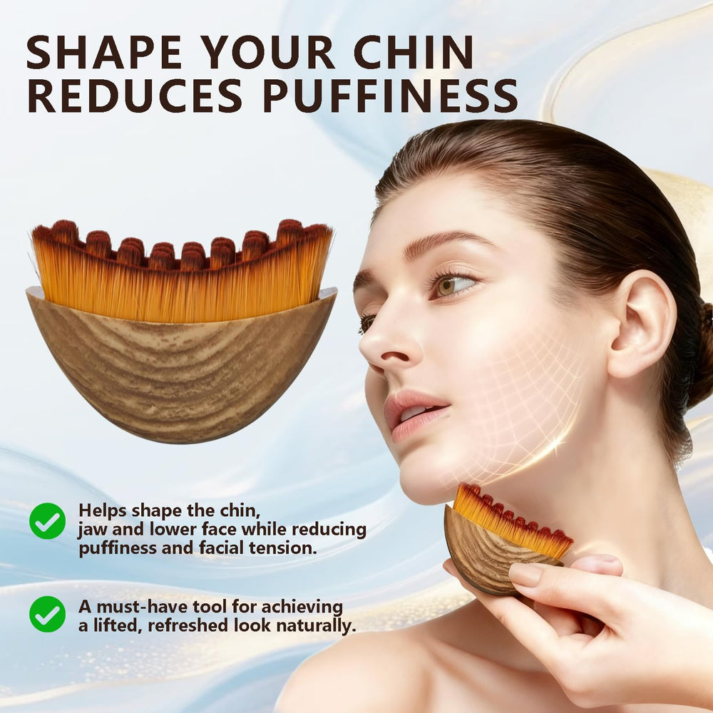 DMwespe lymphatic contour brush jawline focus supports definition during routine skincare.
