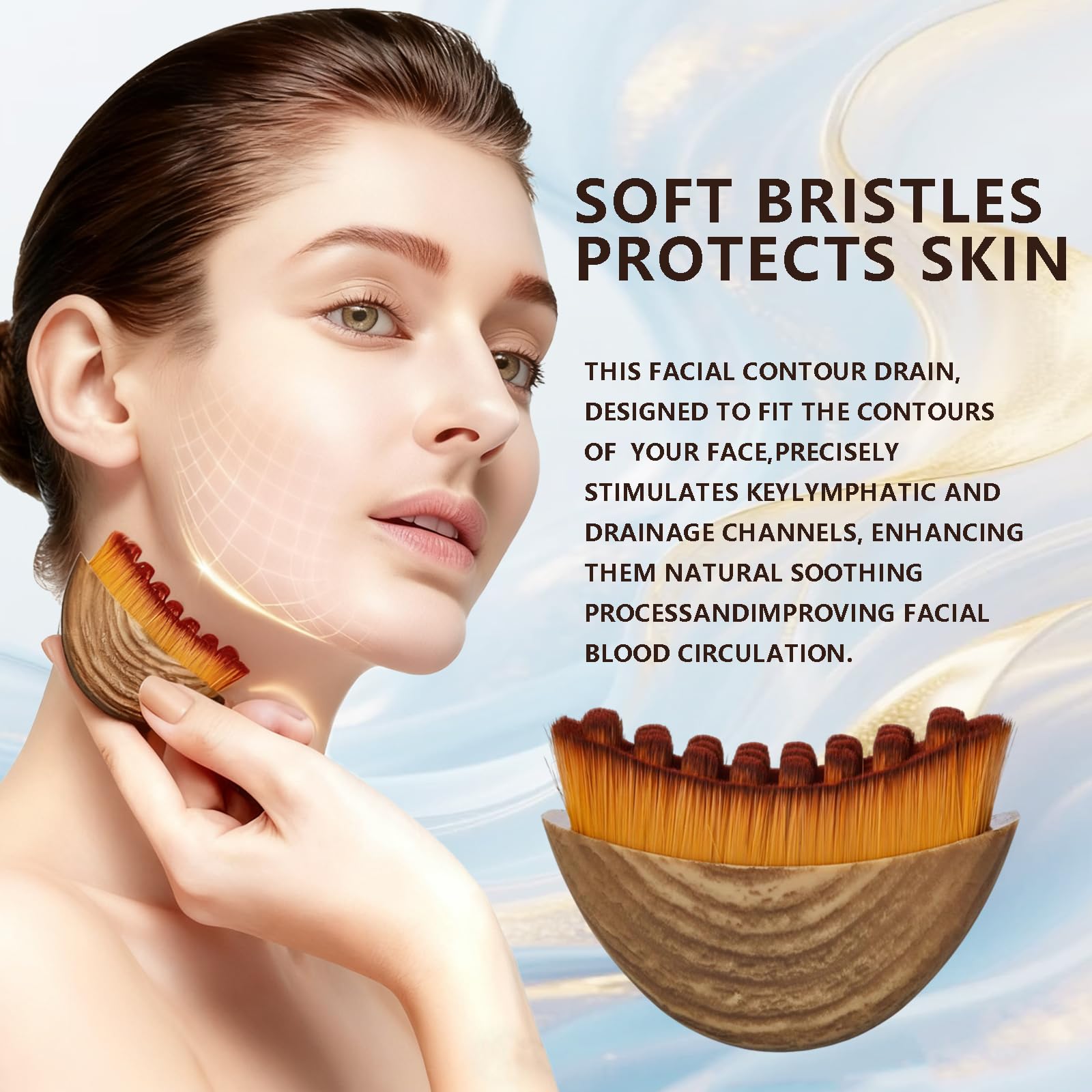 DMwespe lymphatic contour brush protective case keeps kit organized.