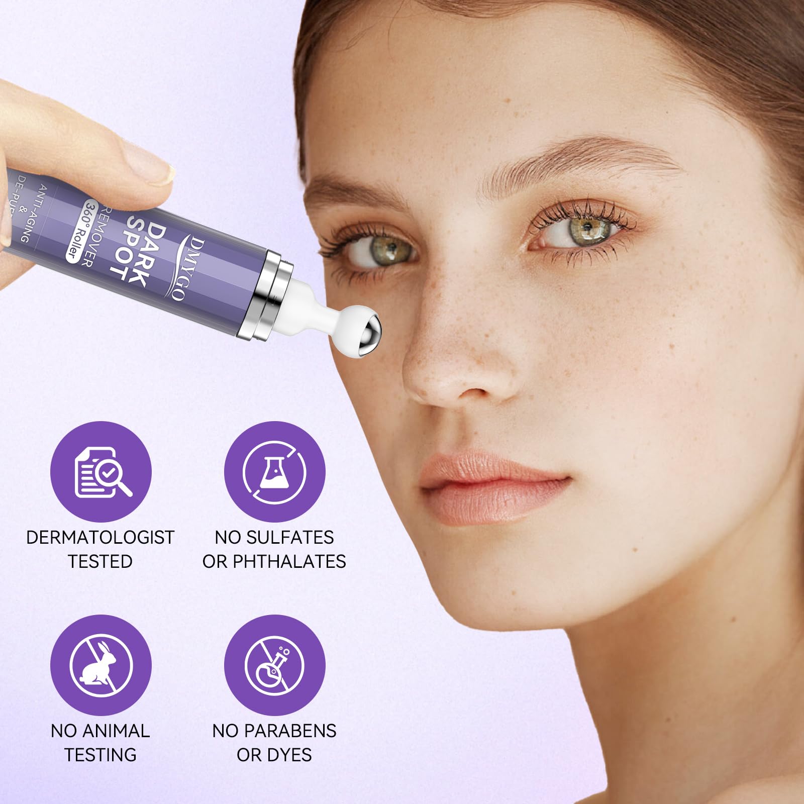 DMYGO body hands dark-spot remover highlights versatile use across face, body, and hands.