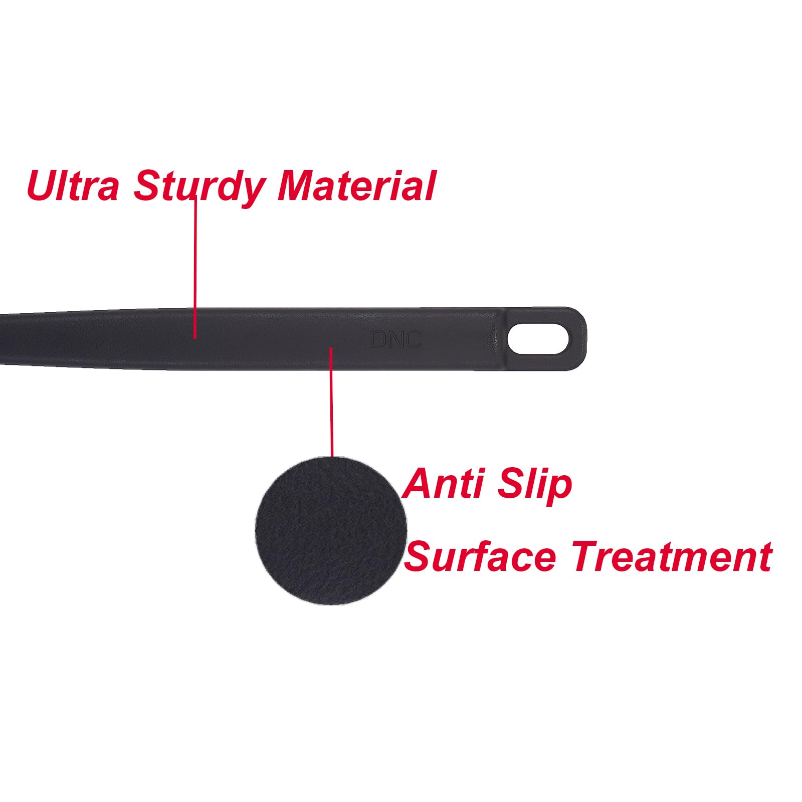 DNC back scrubber silicone material close-up for safe exfoliation