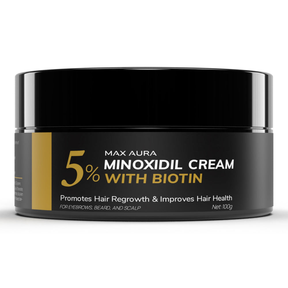 DNKTNK MAX AURA minoxidil cream bottle for convenient scalp treatment and fuller-looking hair