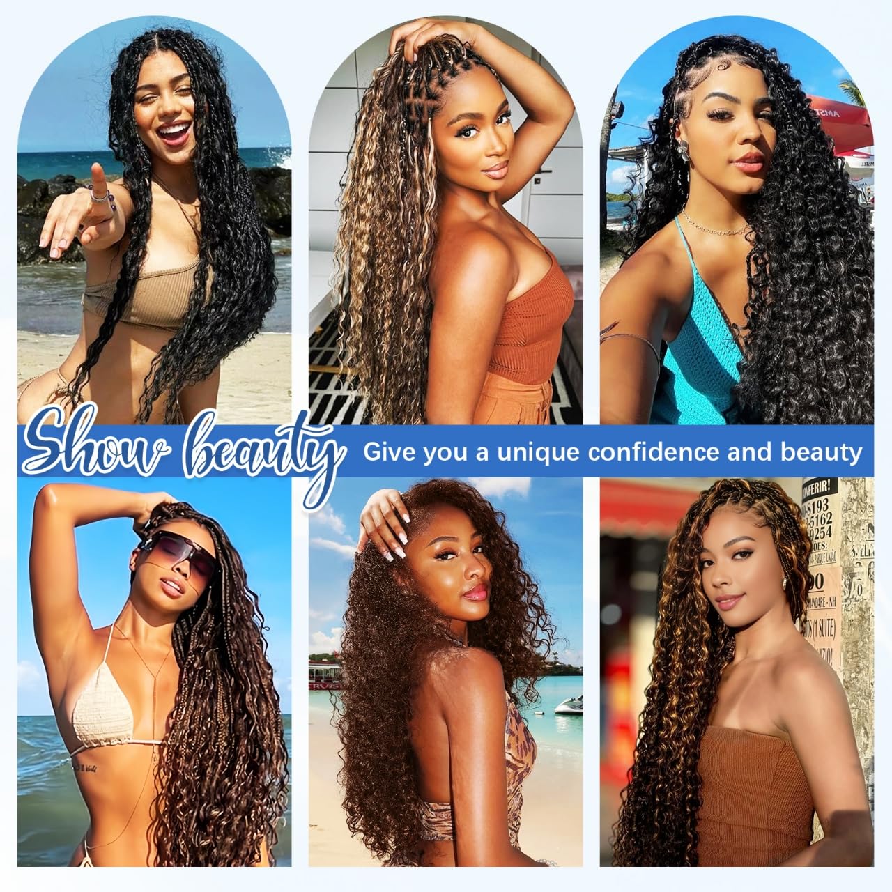 DNLOA deep wave curl pattern creates movement and boho vibe