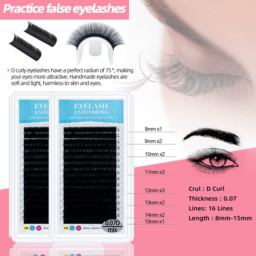 DNSGOOR lash extension kit jade stone for smooth glue application.