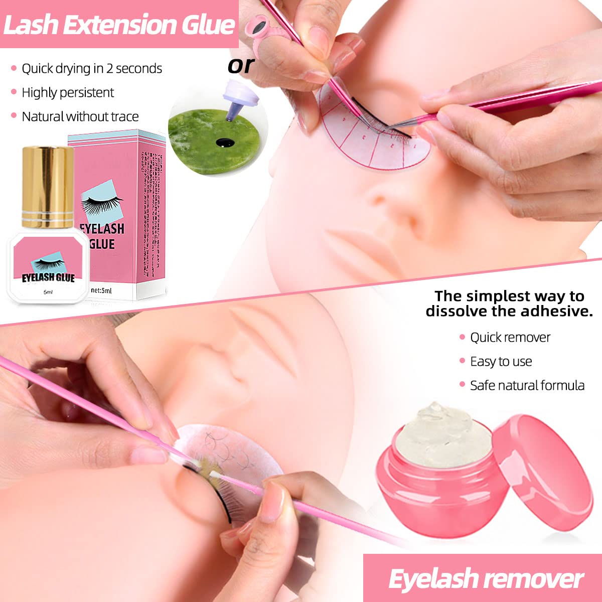 DNSGOOR lash extension kit rechargeable lash fan for faster drying.