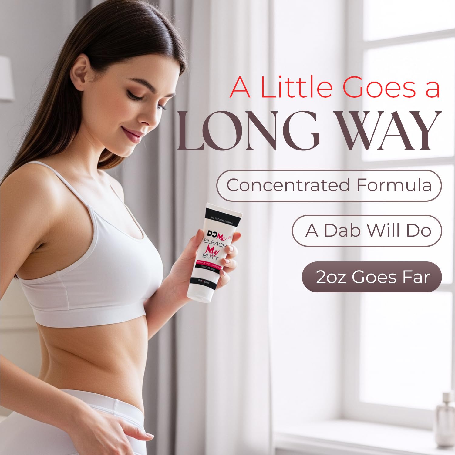 Do Me Intimate Skin Lightening Cream morning routine scene communicates daily care.