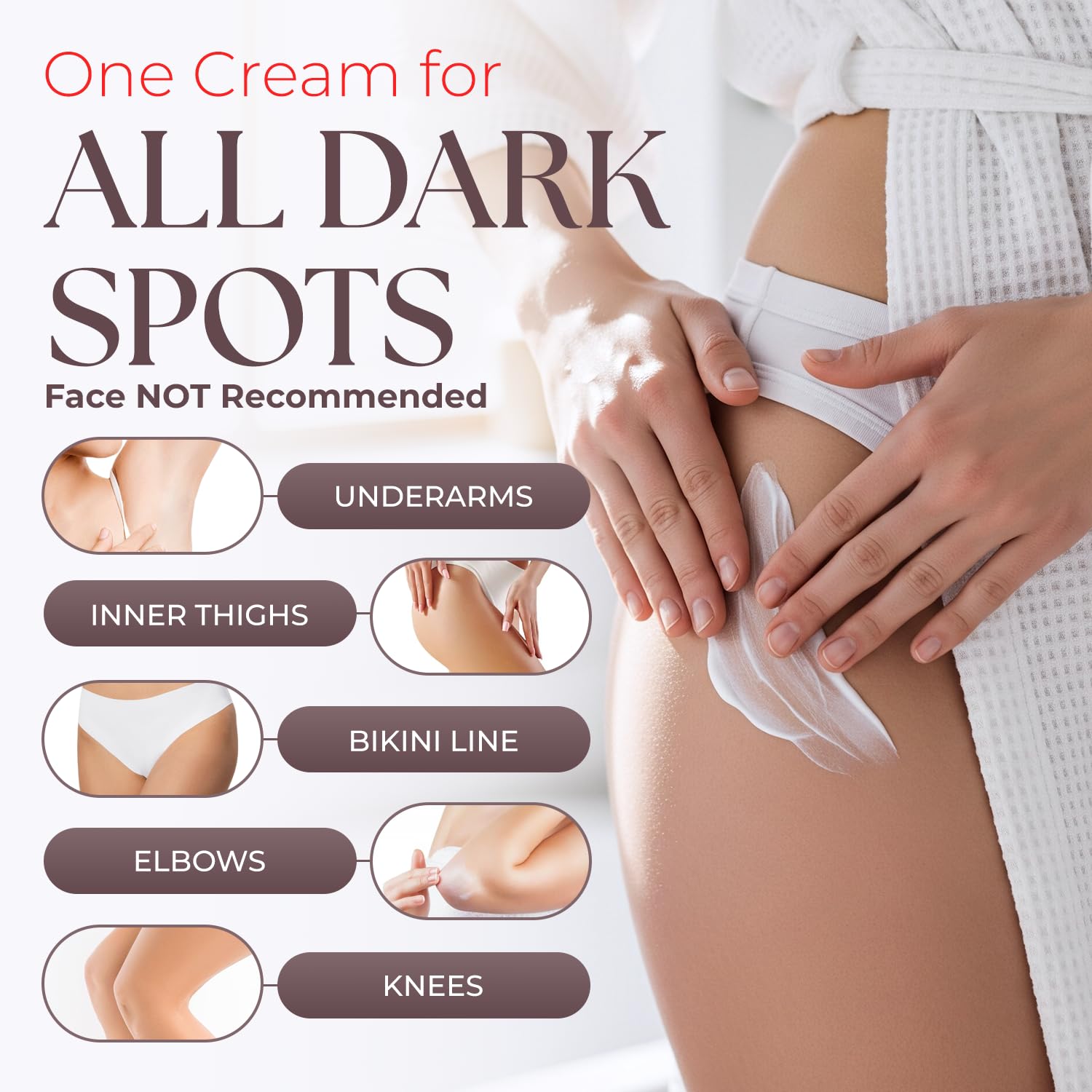 Do Me Intimate Skin Lightening Cream texture swirl conveys rich moisture.