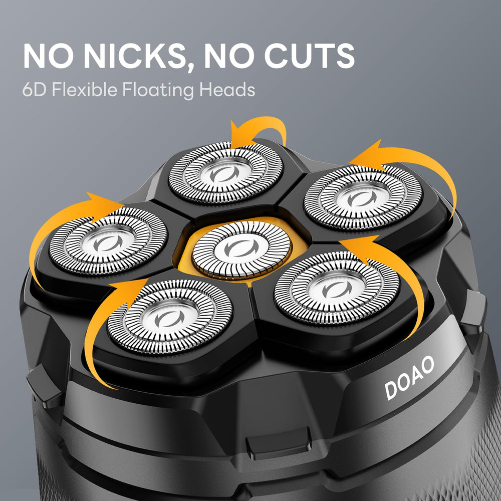 DOAO A6-Plus waterproof design supports wet and dry shaving.