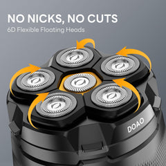 DOAO A6-Plus waterproof design supports wet and dry shaving.