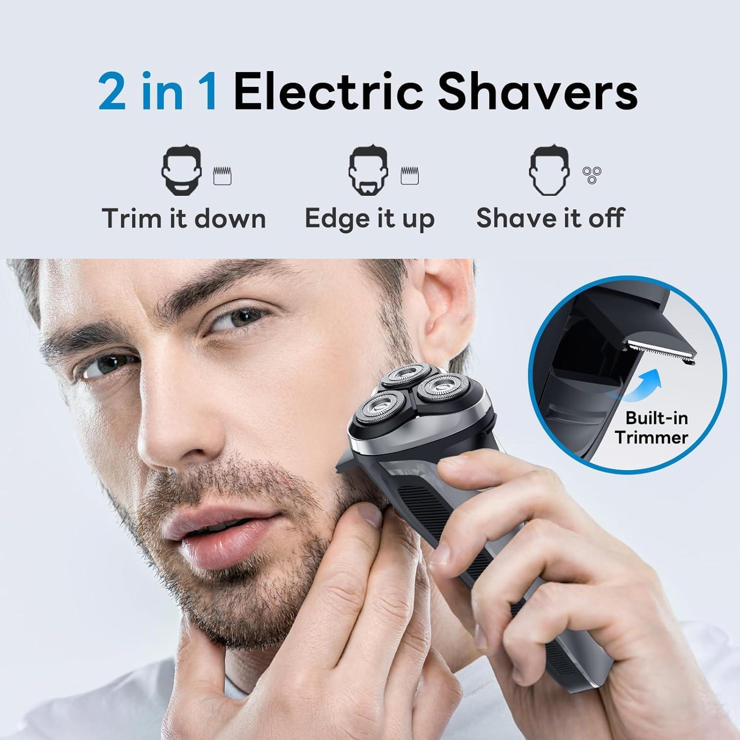 DOAO pop-up trimmer for clean sideburns and beard edge detailing