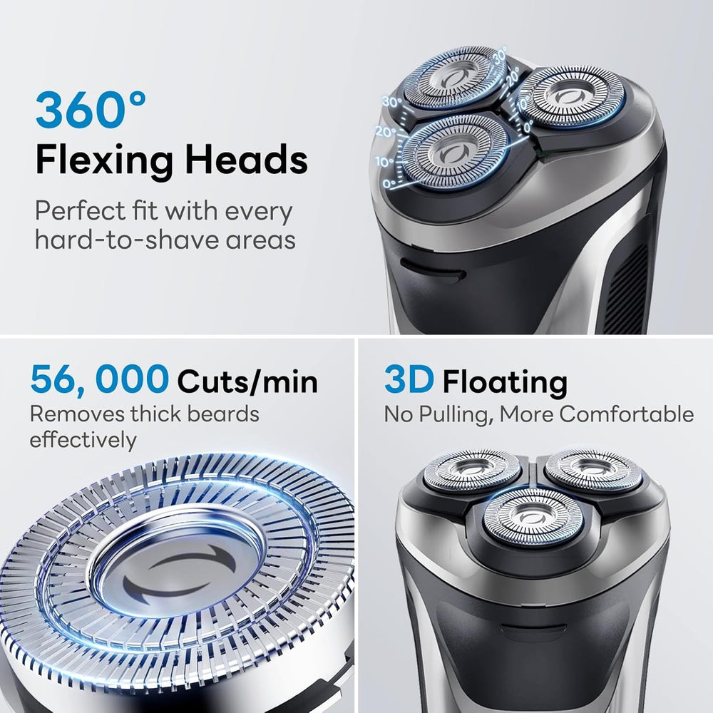 DOAO waterproof shaver suitable for wet and dry use, even in the shower