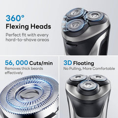 DOAO waterproof shaver suitable for wet and dry use, even in the shower
