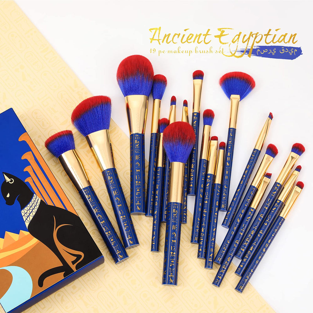 Docolor 19pcs eye brushes collection highlighting versatile eye looks.