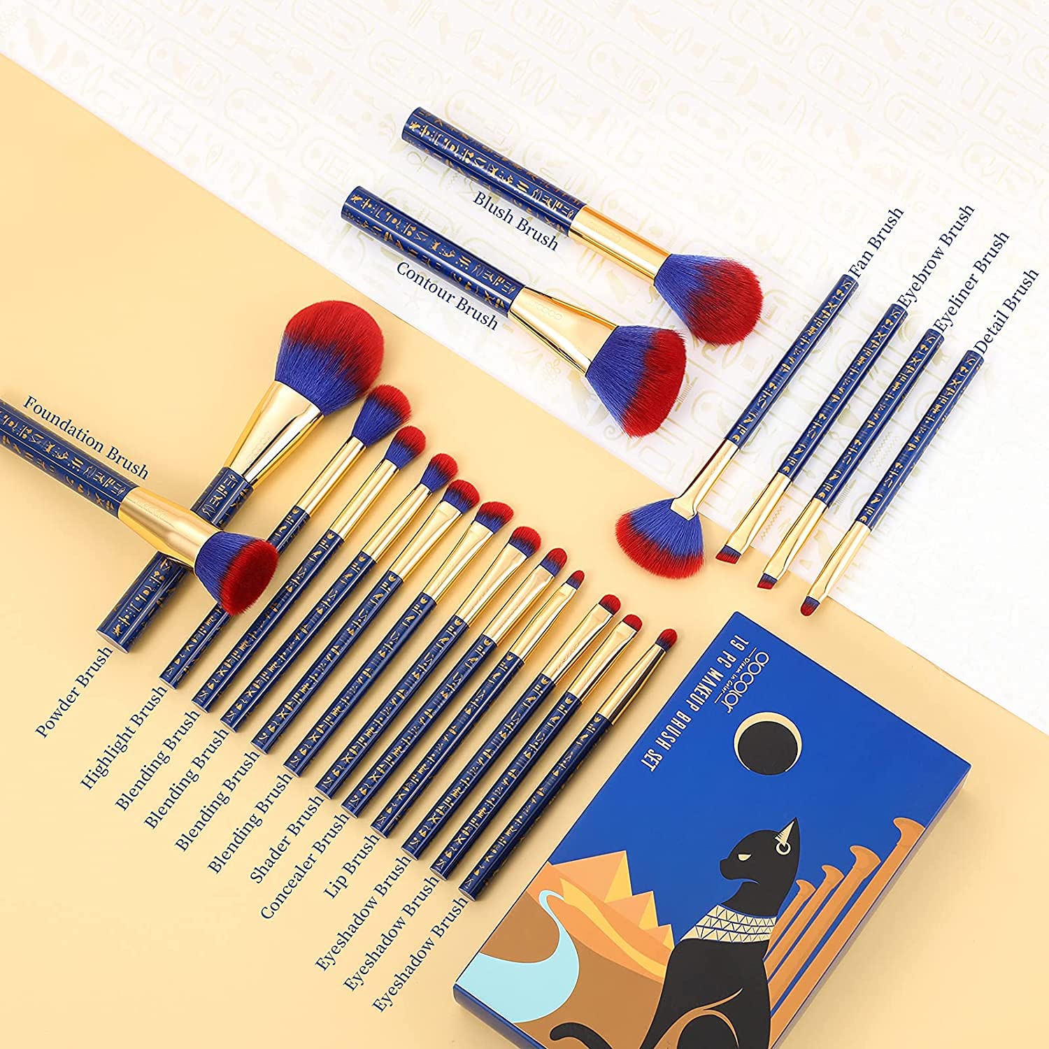 Docolor contour blush brushes for precise sculpting and color placement.