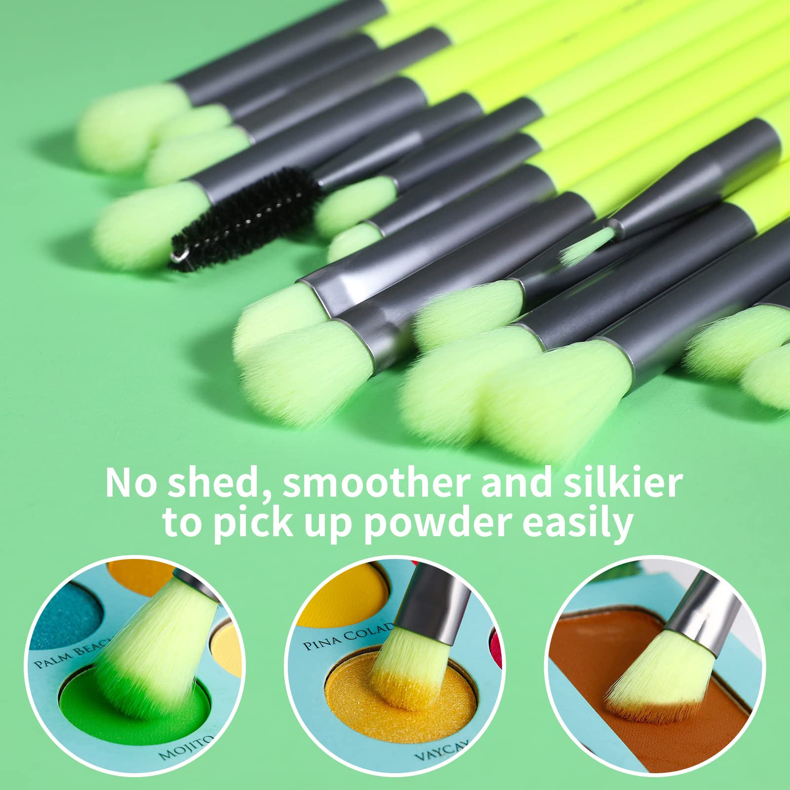 Docolor Eyeshadow Brush Set 15pcs blending brush for seamless color transition and professional finish.