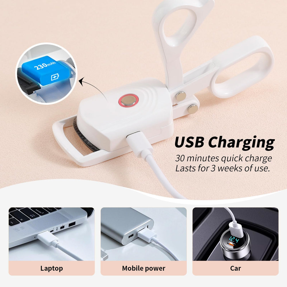 docolor heated eyelash curler illuminated power button for simple operation