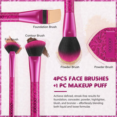 docolor large powder puff pink leopard used for seamless setting