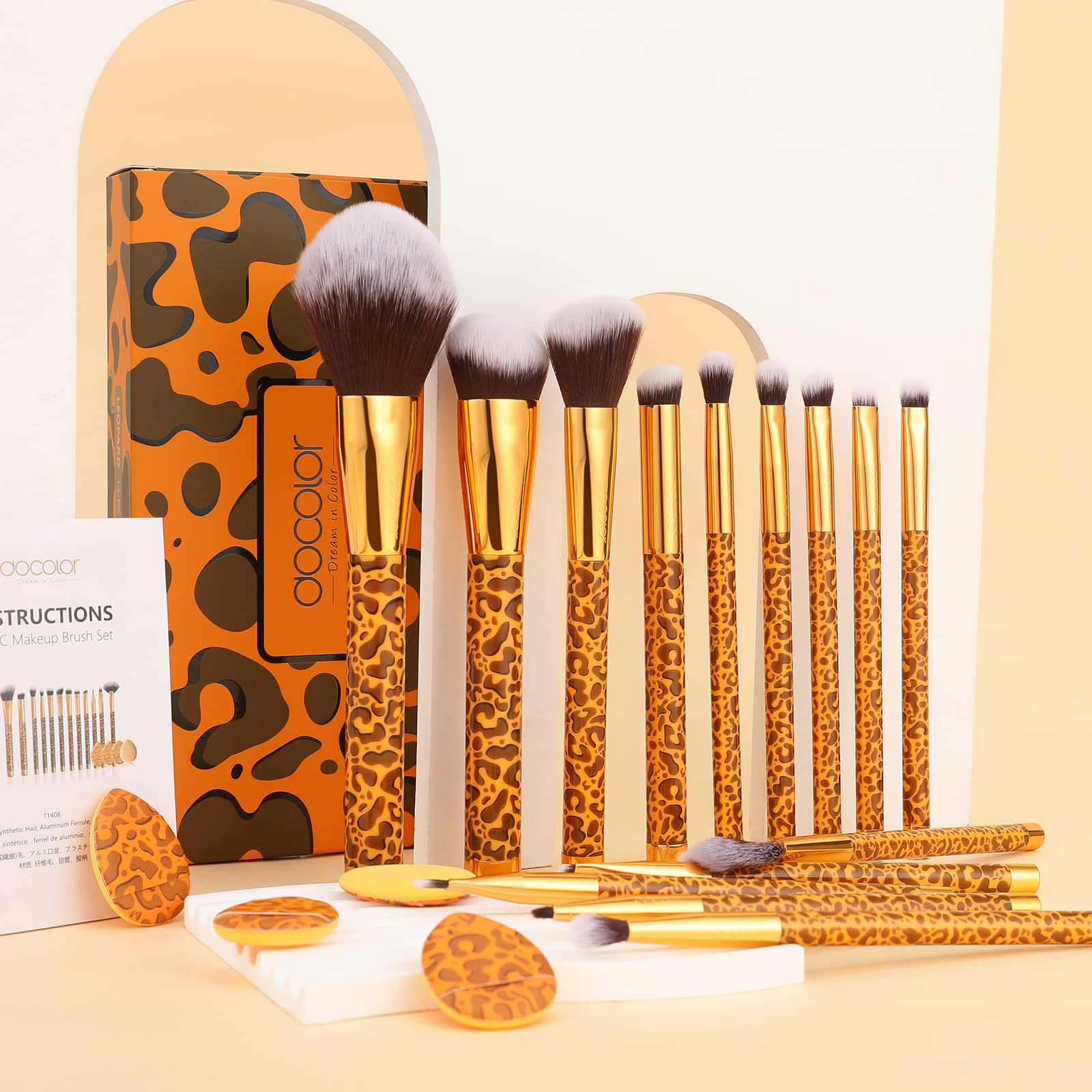 Docolor Leopard premium synthetic fibers brush for gentle touch