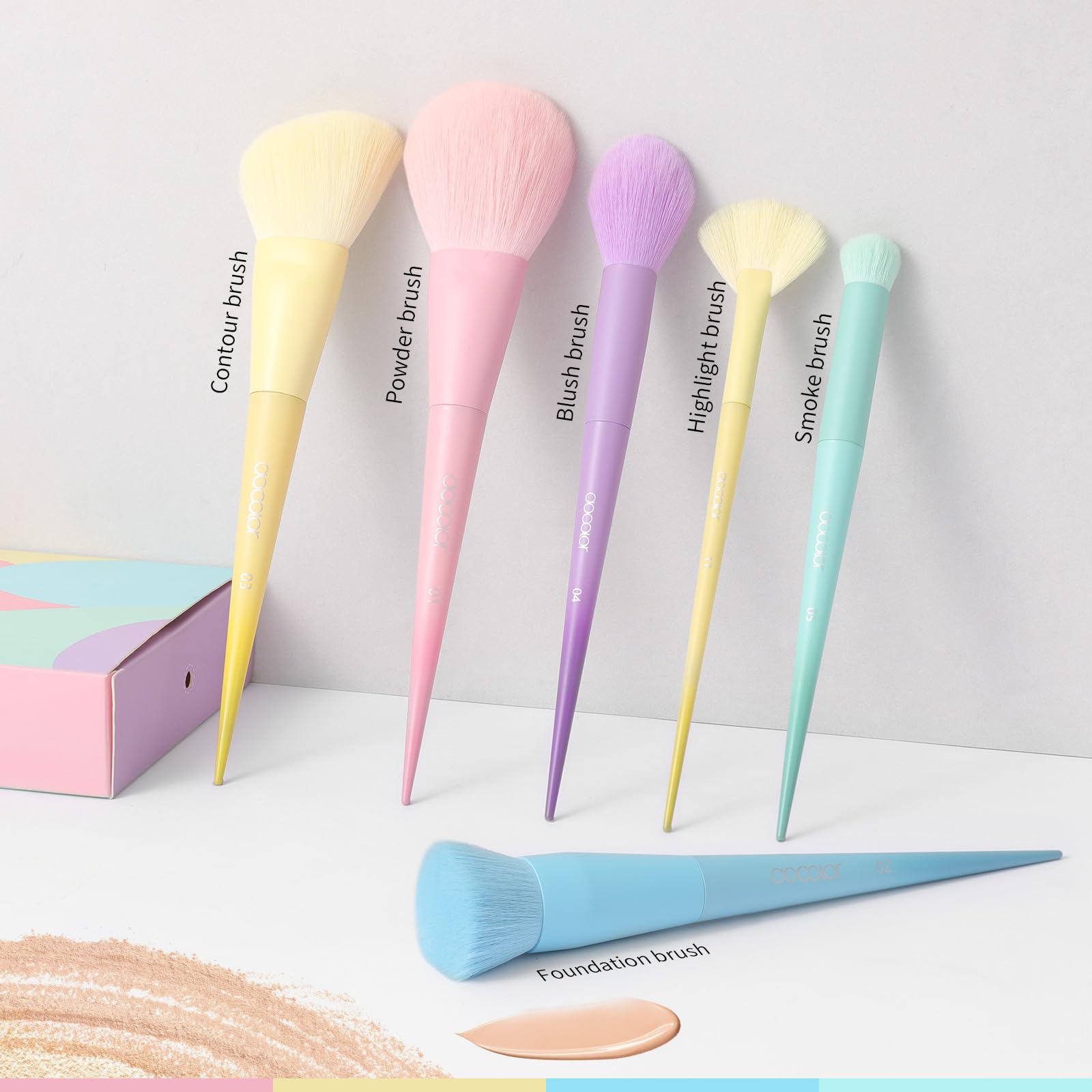Docolor fan brush closeup highlights gentle dusting and highlighting applications