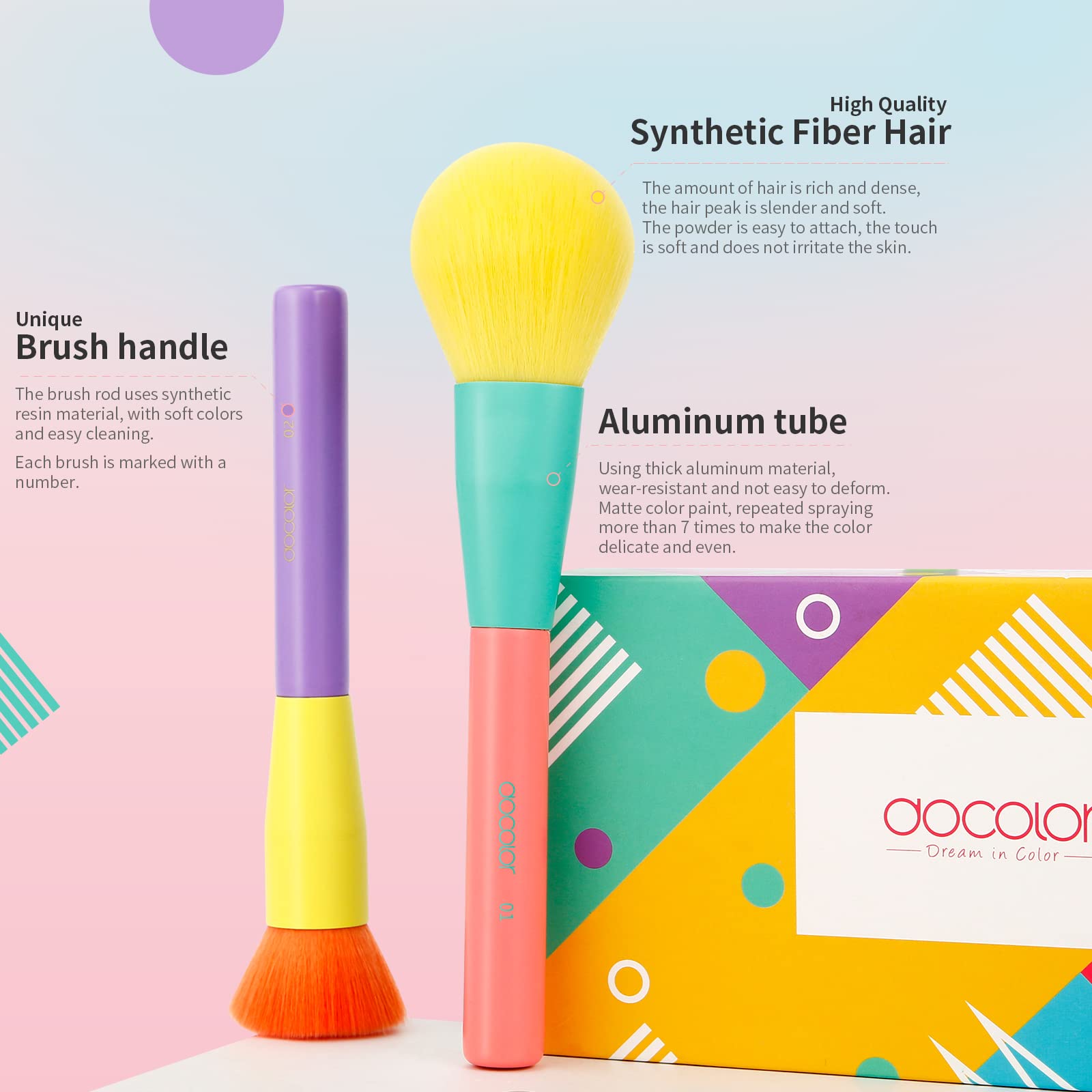 Docolor makeup brushes blending brush closeup ideal for seamless eyeshadow blends