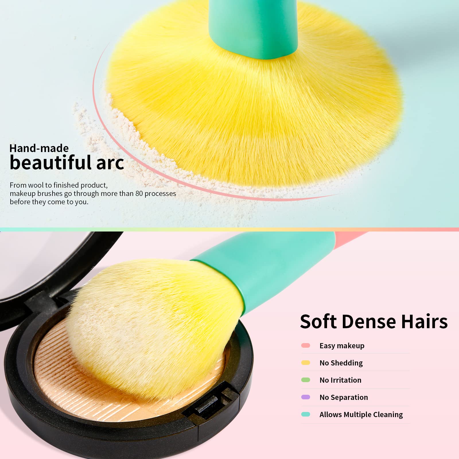 Docolor makeup brushes face brushes foundation powder closeup for even coverage