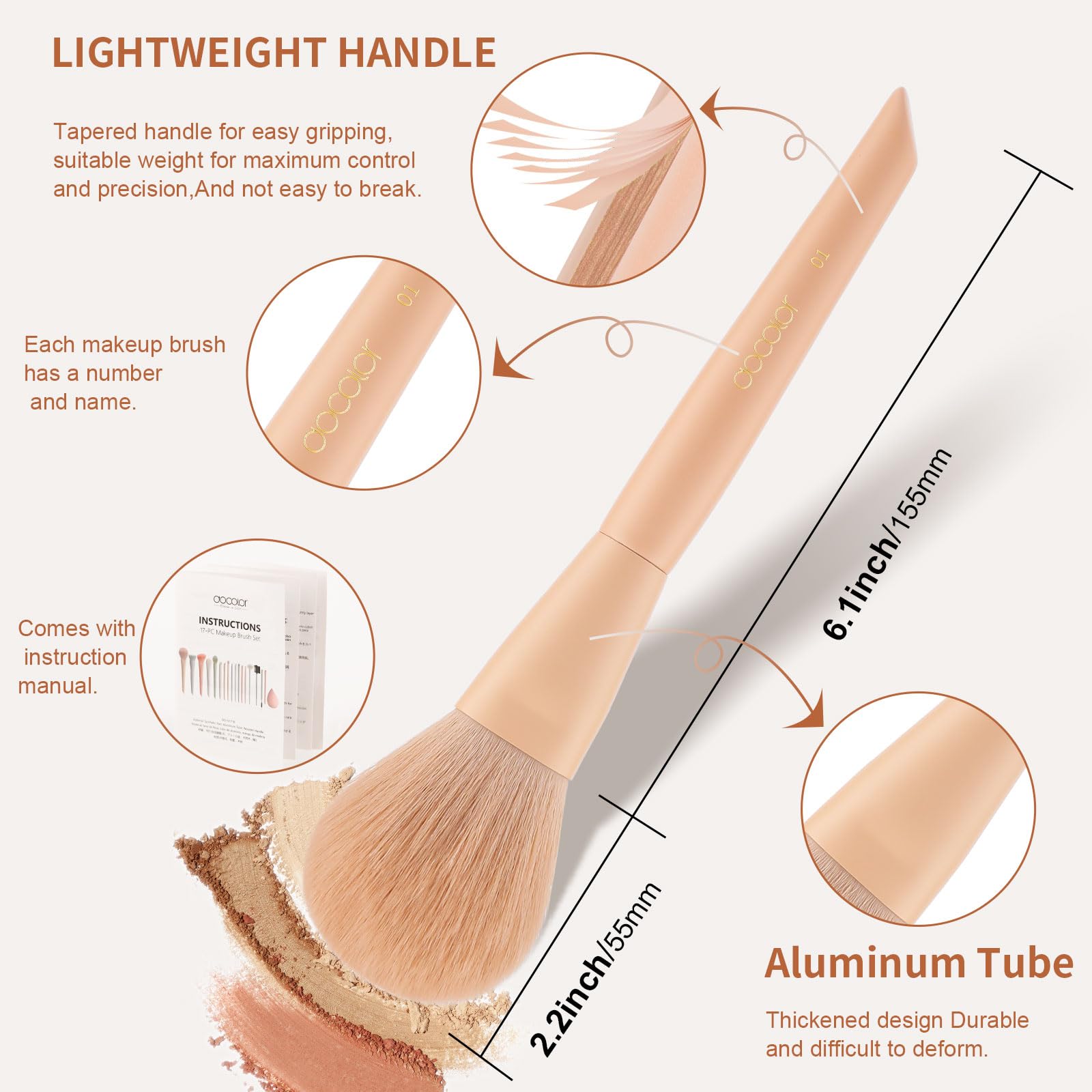 Docolor Morandi luxury cosmetic bag stores brushes safely and accessibly