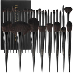 Docolor Obsidian makeup brush set front view for precise, luxurious application