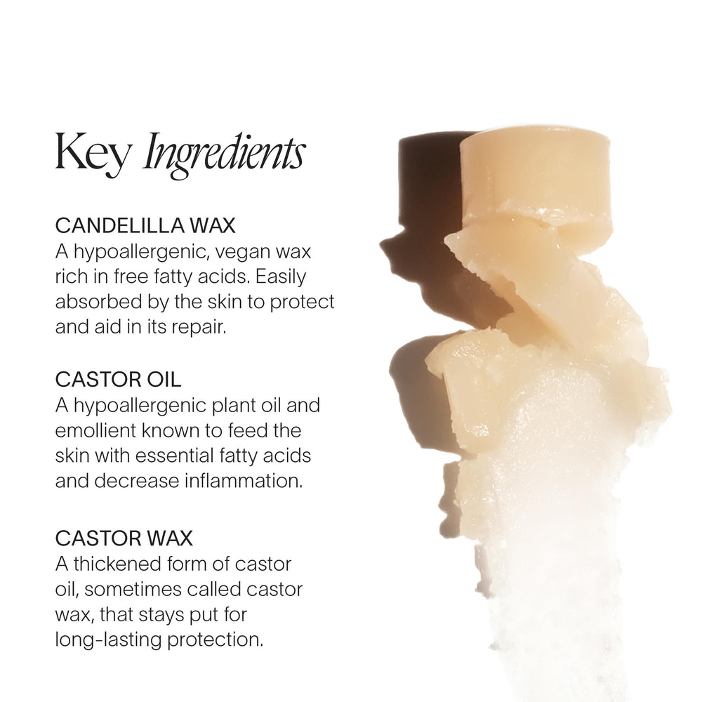 Doctor Rogers Lip Balm ingredients featuring castor oil for nourishing hydration