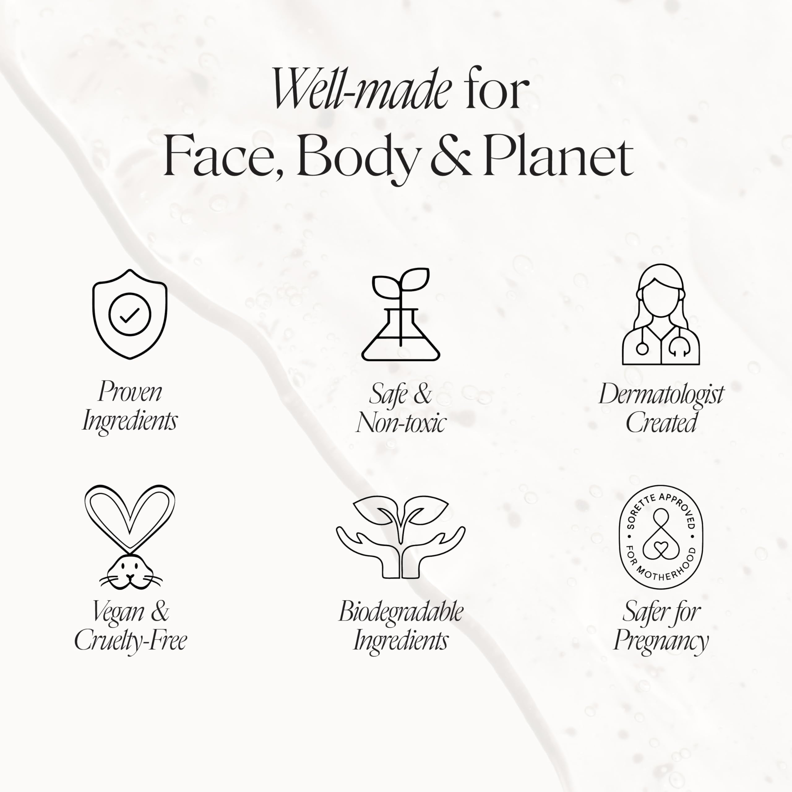 Bottle featuring natural ingredients branding for vegan and cruelty-free care from Doctor Rogers Restore.