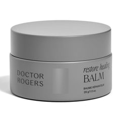 Doctor Rogers Restore Healing Balm jar front view, compact 1 oz for on-the-go care.