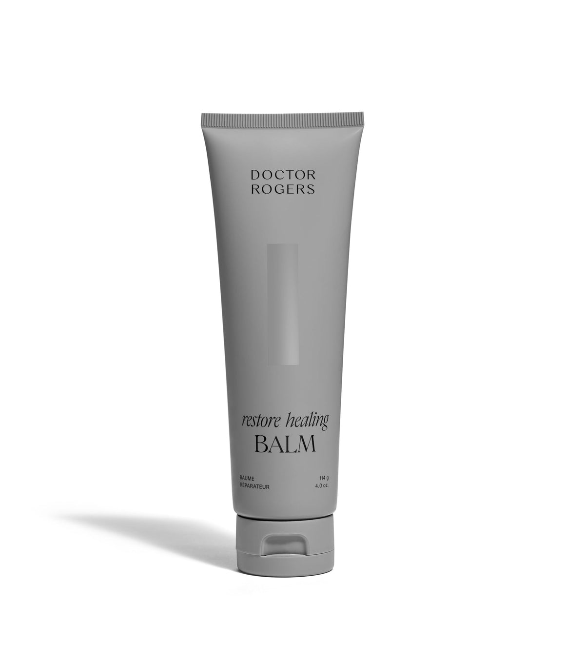 Doctor Rogers Restore Healing Balm tube front shows versatile dry-skin benefits.
