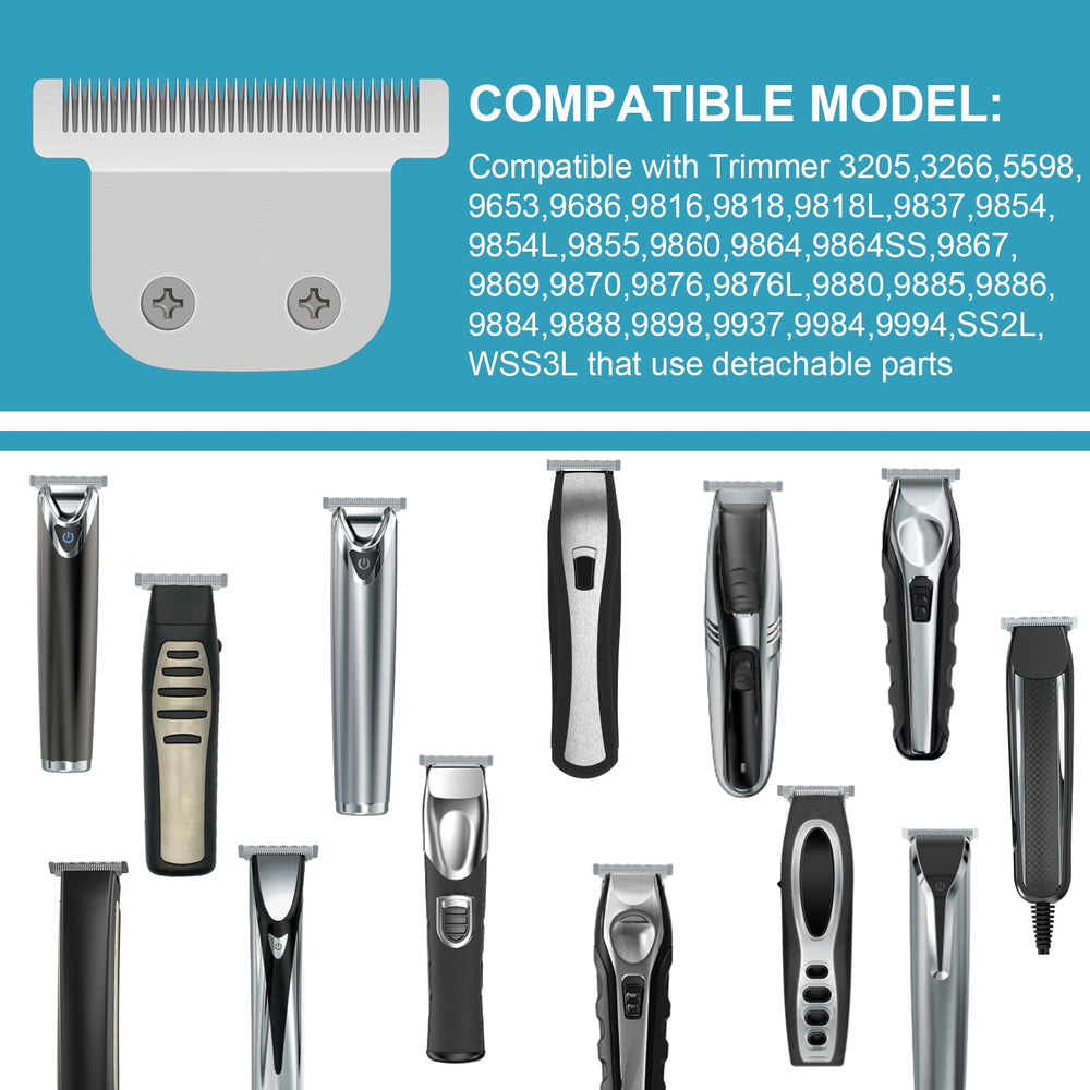 Cuchilla T desmontable de DODAER para Wahl 9854L, alta resistencia al calor.