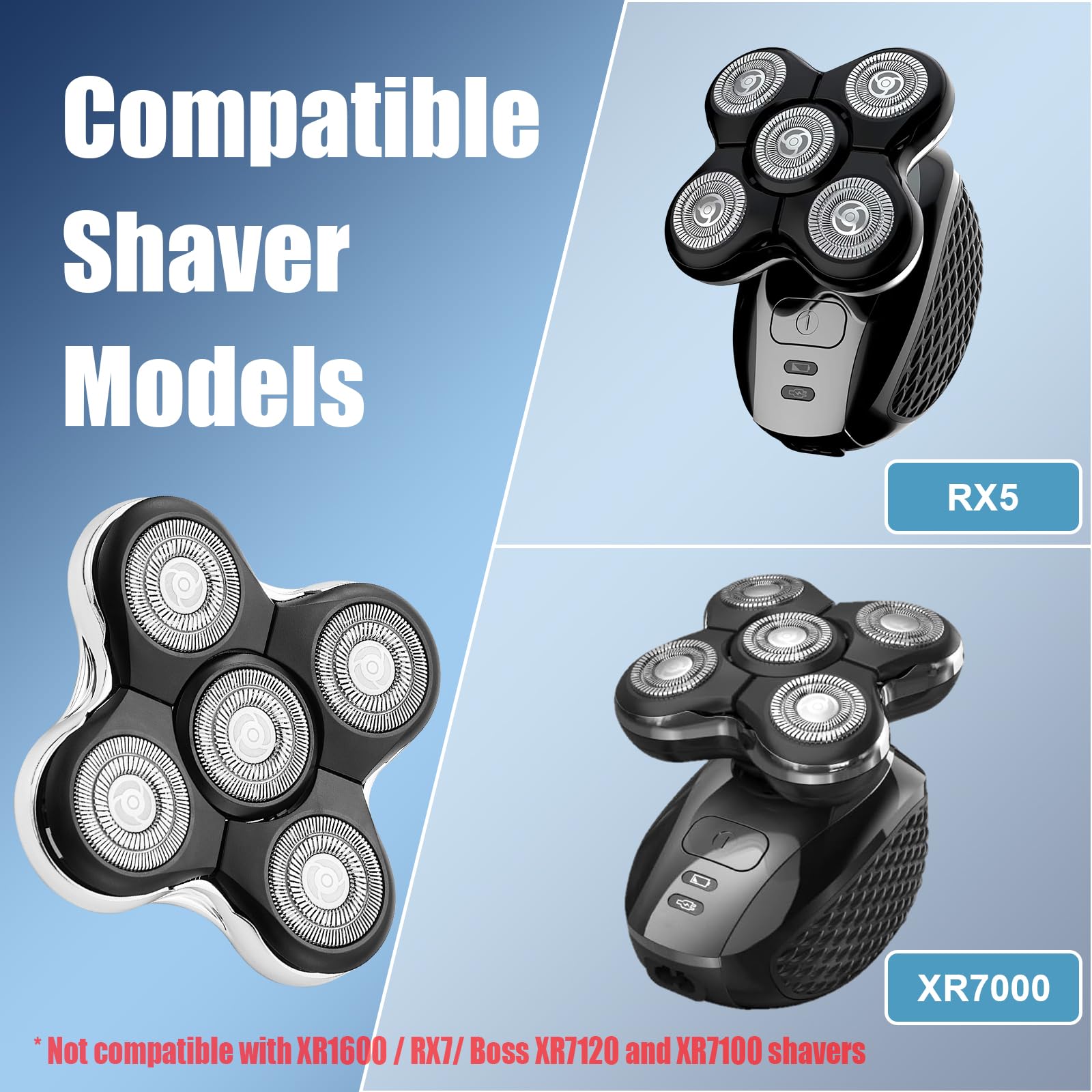 DODAER XR7000 head pack durable replacements for smooth shaves.