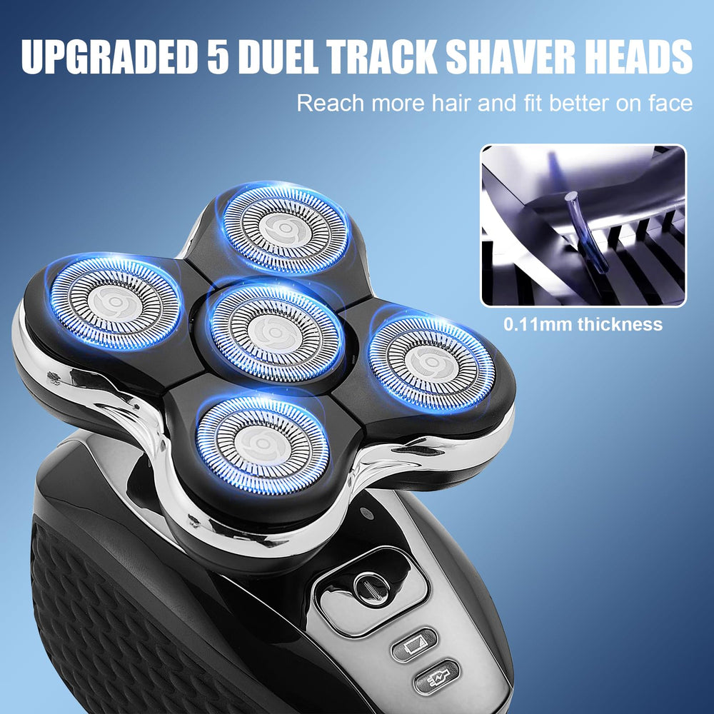 DODAER Balder Pro XR7000 round-head design protects skin during shave.