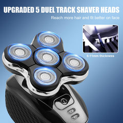 DODAER Balder Pro XR7000 round-head design protects skin during shave.