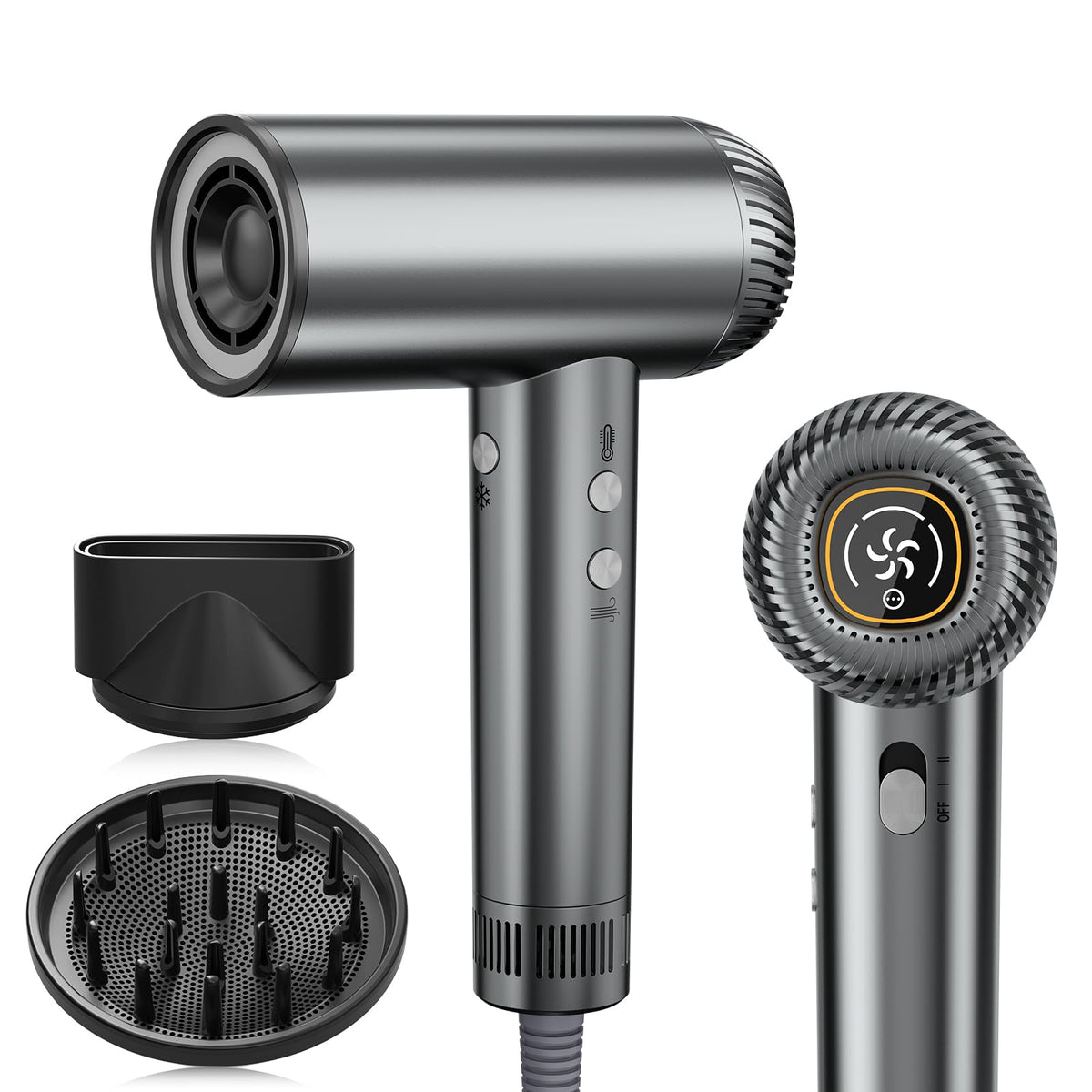 DOFOU hair dryer 200000 rpm motor powering ultra-fast drying for busy mornings