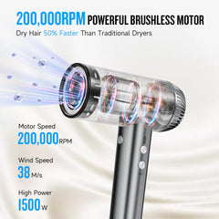 DOFOU hair dryer diffuser attachment for enhanced natural curls and smooth styling