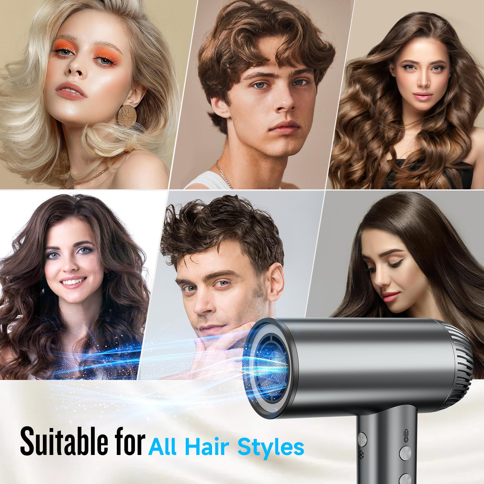 DOFOU hair dryer packaging with lifetime warranty support