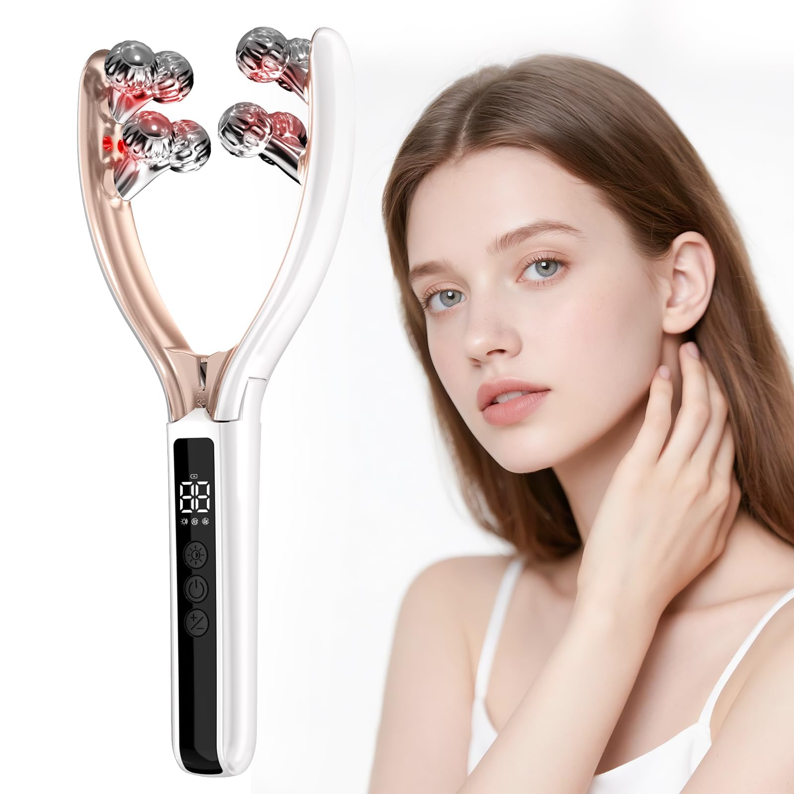 Doge&Vollar facial massager wireless battery indicator for easy charging visibility