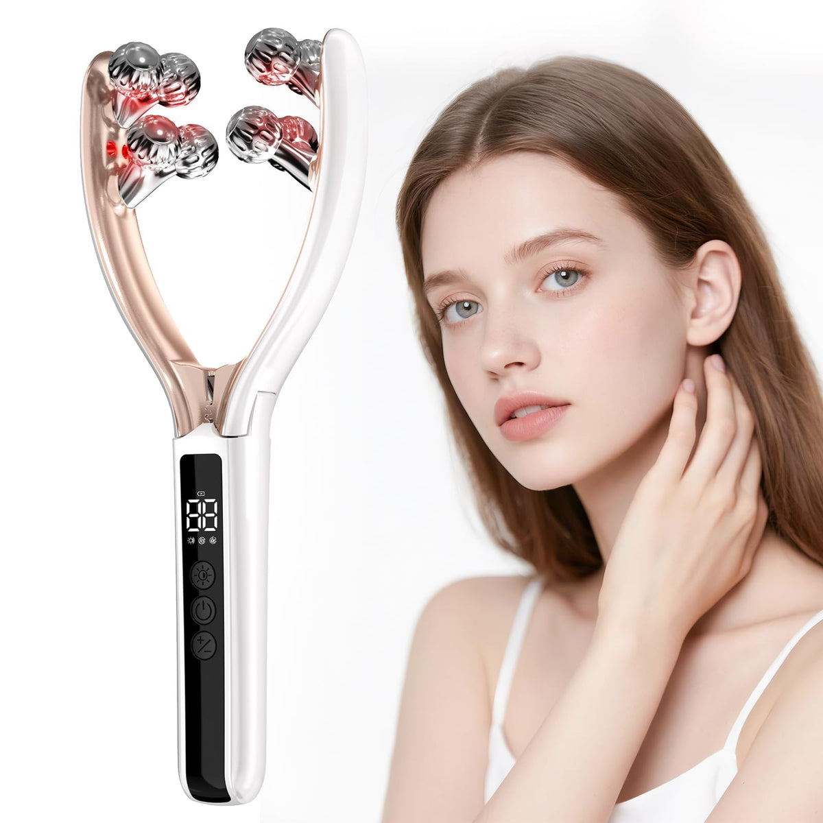 Doge&Vollar facial massager wireless battery indicator for easy charging visibility