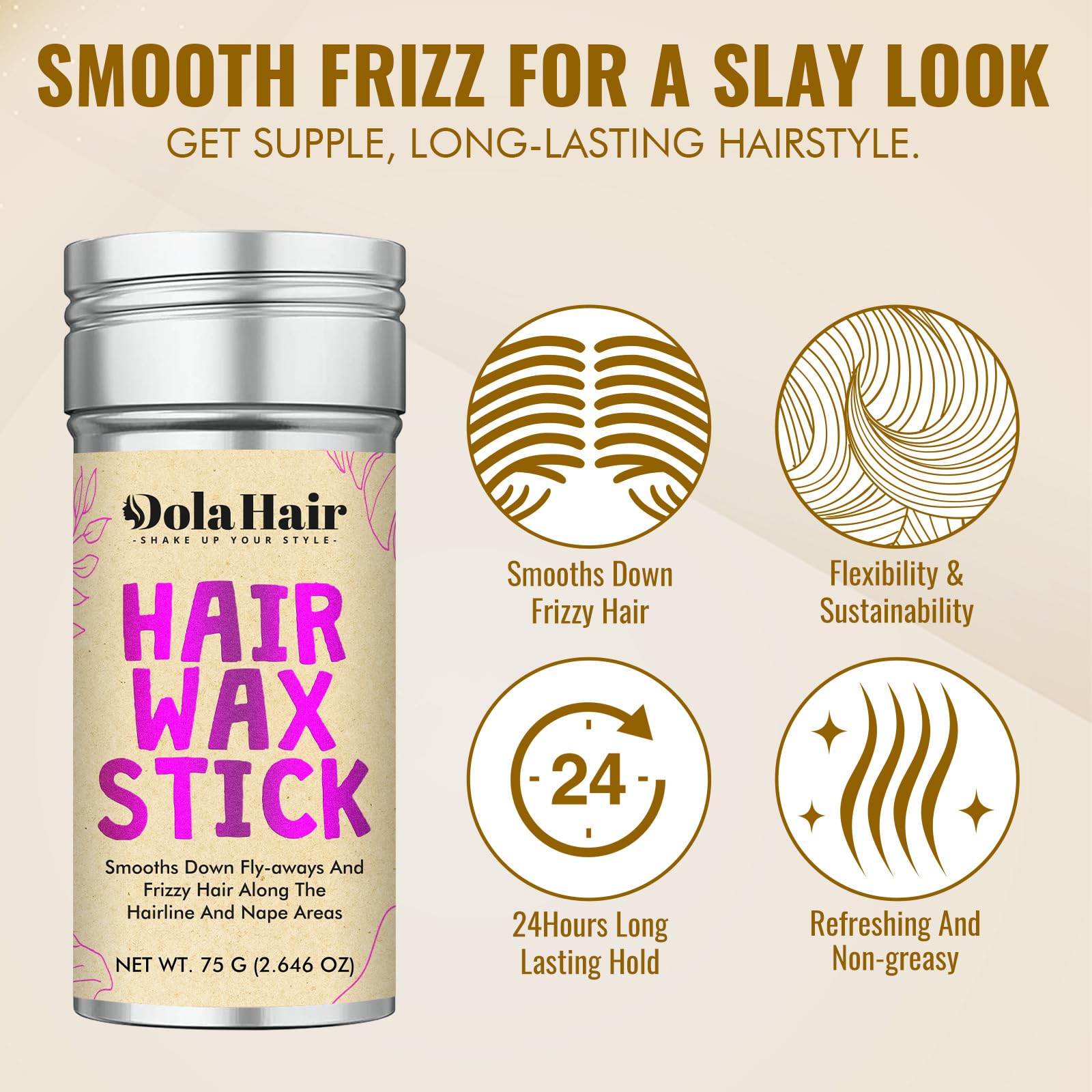 Dolahair wax stick dance-performance: ideal for buns and updos in performances.