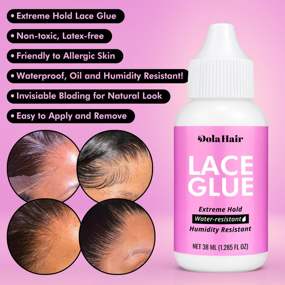 Dolahair hair wax stick for styling along the hairline.