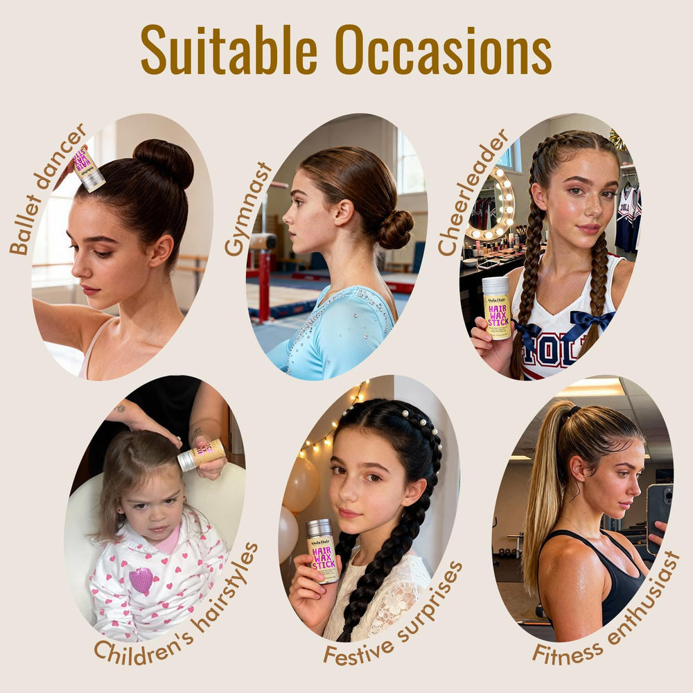 Dolahair wax stick applied directly to hair for precise hold