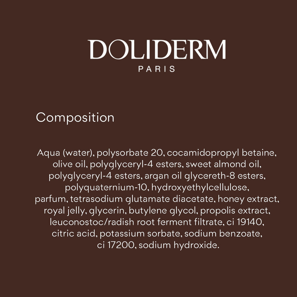 Doliderm Paris Rituel de Miel honey shower oil paired with other Rituel de Miel products