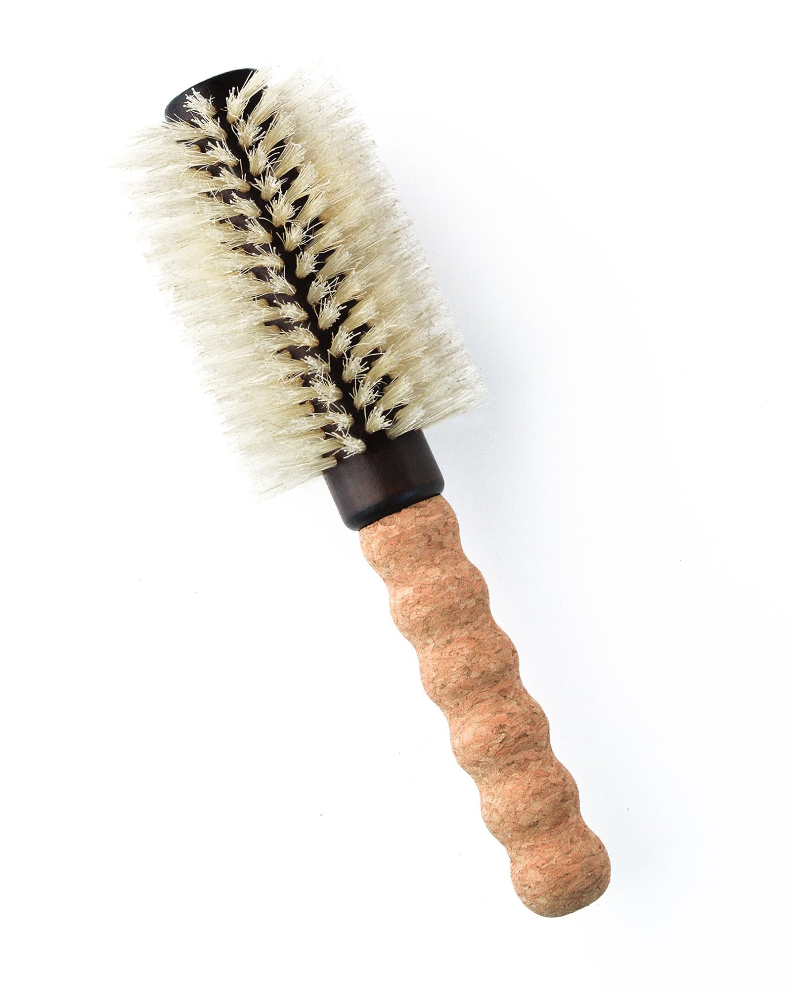 Dom Dom round blowout brush with cork handle for lightweight, comfortable styling.