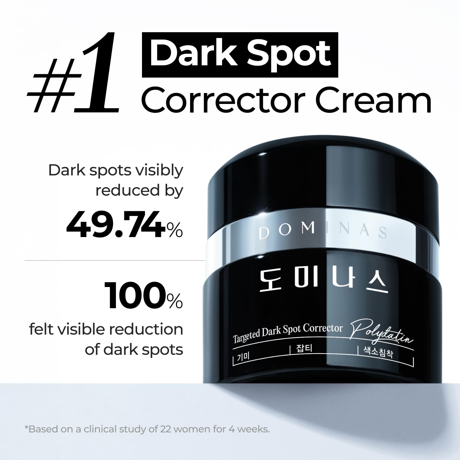 DOMINAS Dark Spot Corrector application with warm palms enhancing absorption.