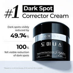 DOMINAS Dark Spot Corrector application with warm palms enhancing absorption.