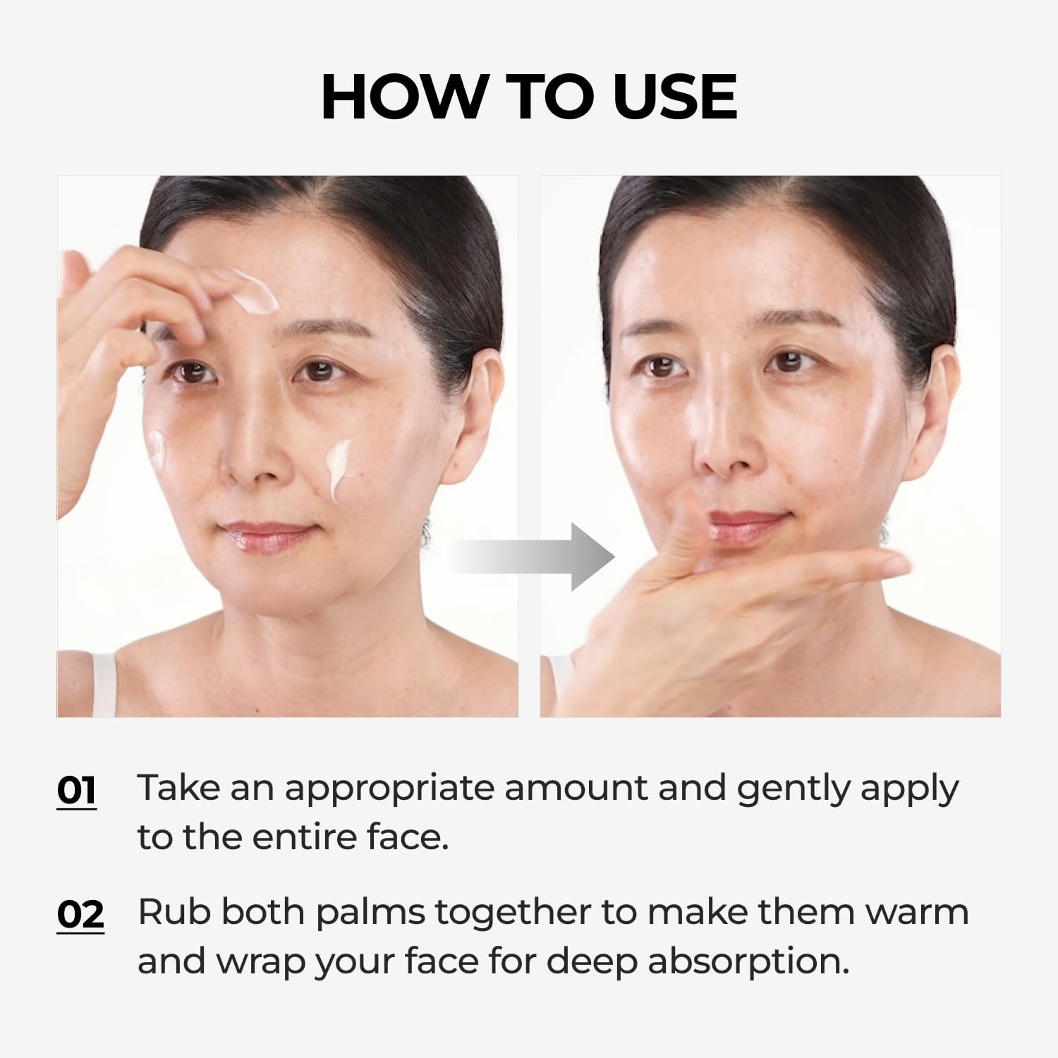 DOMINAS barrier-hydration effect imagery with panthenol and bakuchiol benefits.