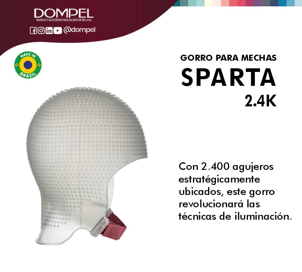 Dompel Sparta 2.4K cap stretch material shows flexible silicone for all head sizes.