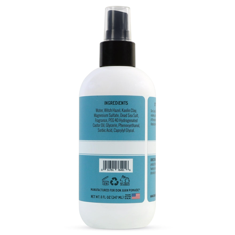 Don Juan sea salt spray being applied for beachy texture.