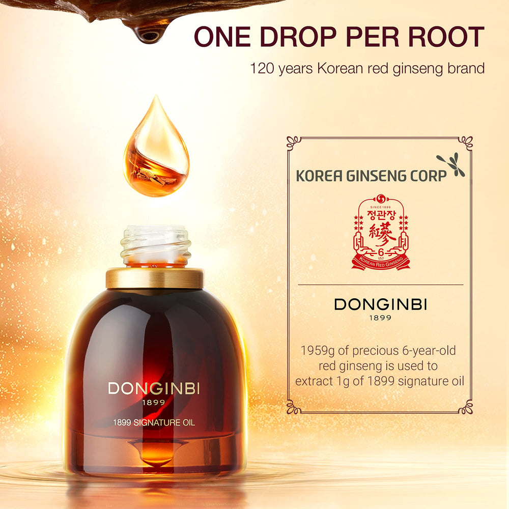 Donginbi 1899 Signature Oil glow reveals hydrated, luminous skin.